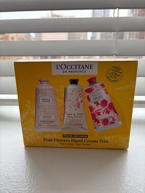 L'OCCITANE Pink Floral Hand Cream Trio - brand new